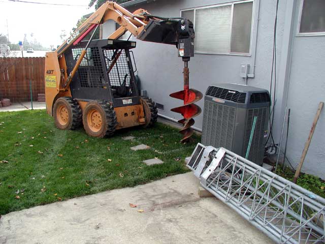 Driving bobcat into position