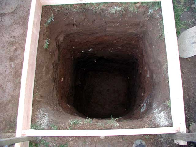 Looking down improved hole